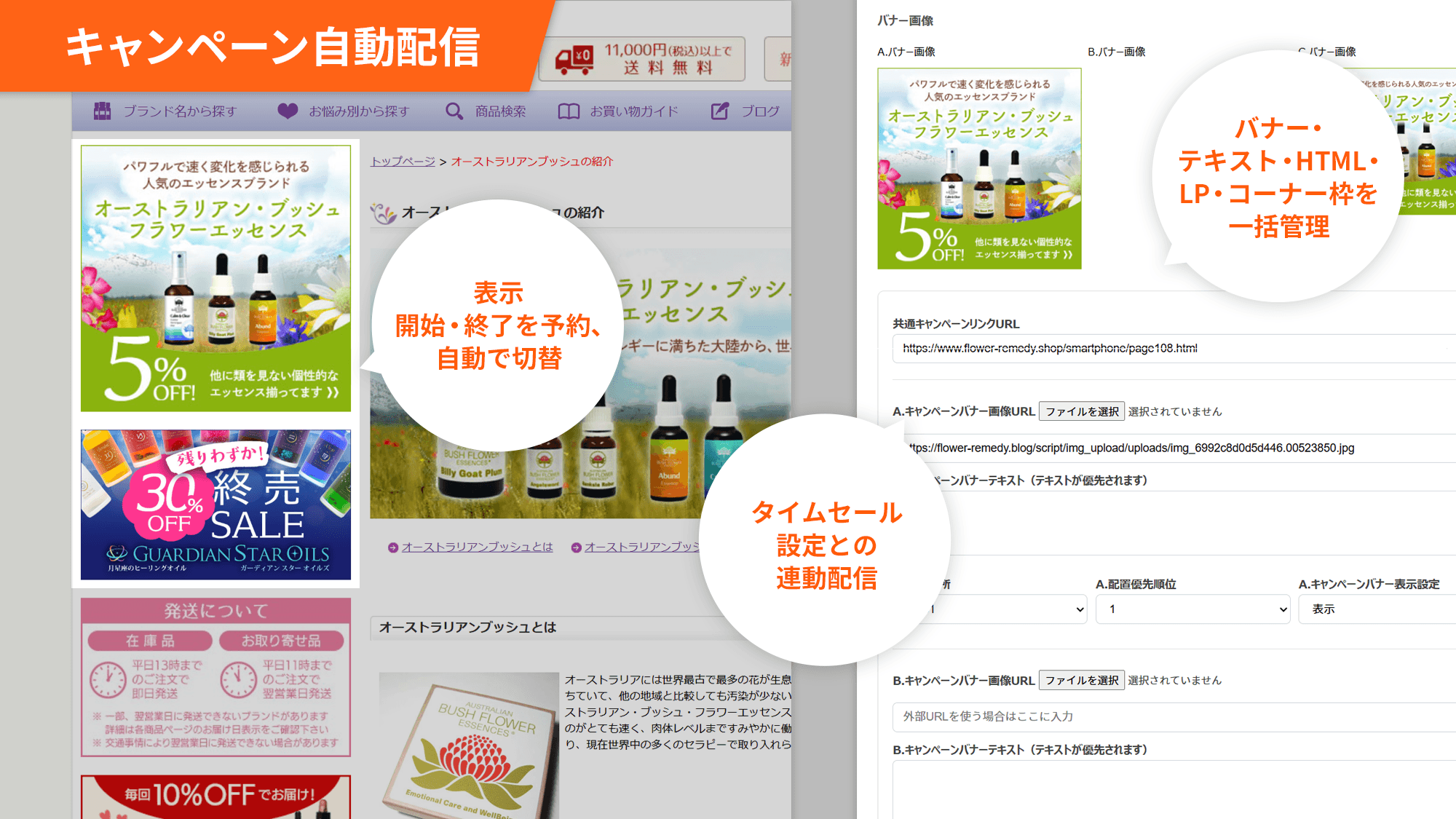 キャンペーン自動配信 - フラワーレメディ
